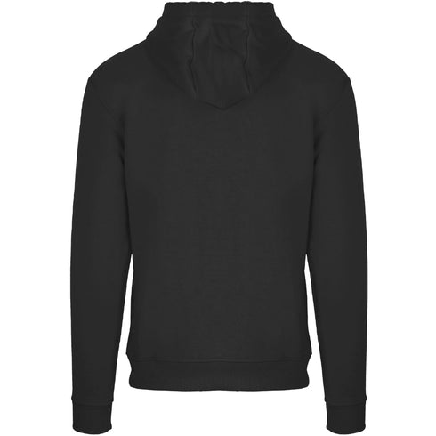 Aquascutum London Embossed Signature Logo Black Zip Up Hoodie